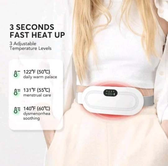 Smart Heat Therapy Belt – 4 Mode Rechargeable Cramp Massager
